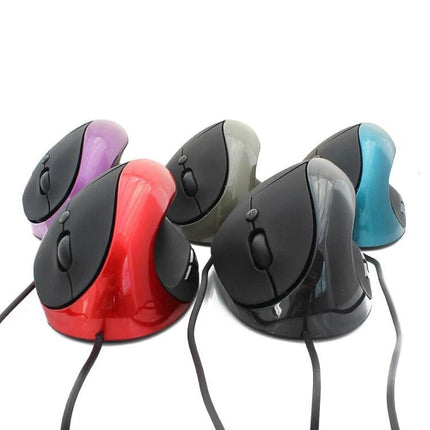 Ergonomic Vertical Mouse for Comfortable Daily Computing - multicolor wired upright mouse promoting natural hand position and reduced wrist strain
