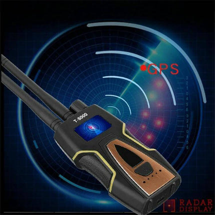 Wireless Signal Detector for GPS and Hidden Camera Protection scanning a vehicle and hotel room for suspicious GPS and hidden camera signals