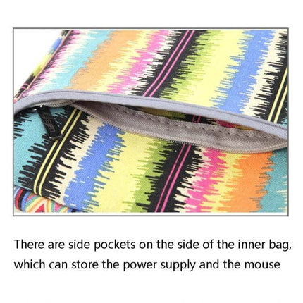 LiSEN Canvas Laptop Sleeve for 13 to 15 Inch Laptops colorful canvas sleeve with zippered inner pocket for power supply and mouse