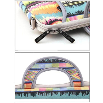 LiSEN Canvas Laptop Sleeve for 13 to 15 Inch Laptops – colorful canvas sleeve with zipper pulls and padded handles
