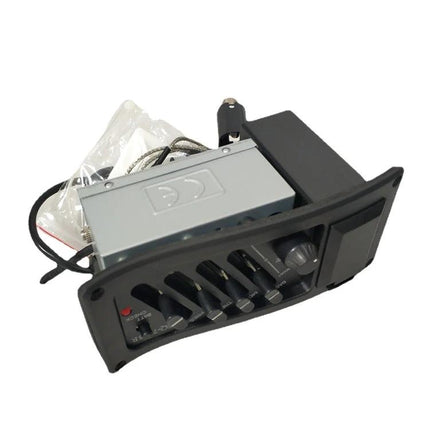Guitar Equalizer Accessory for Everyday Music Sessions black 4-band on-board EQ with knobs and pickup for acoustic guitar