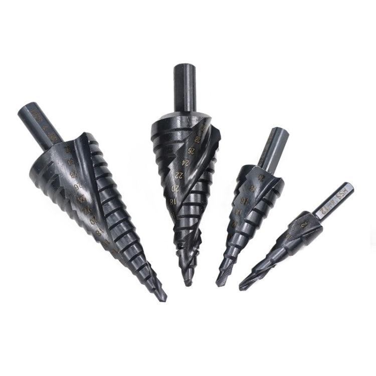 Triangular Shank Adjustable Spiral Flute Step Drill Bit Set (4-12mm)