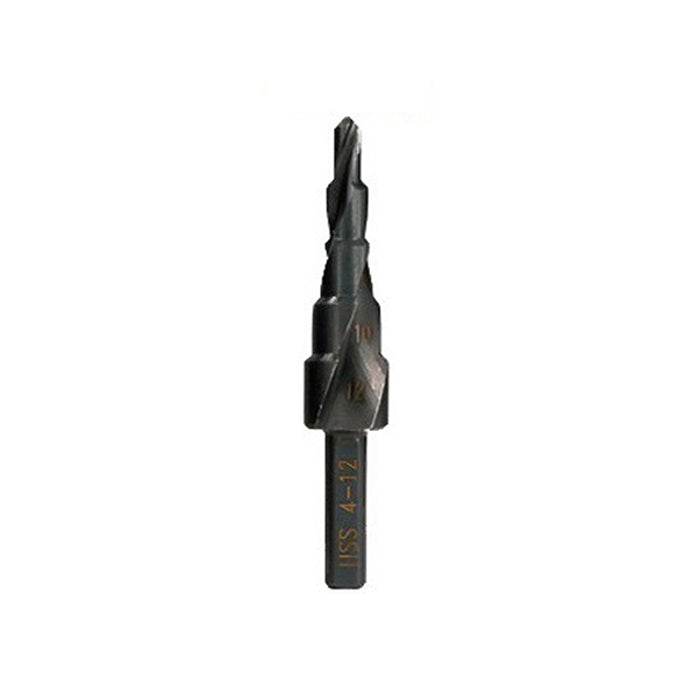 4-12mm Triangular Shank Spiral Flute Step Drill Bit, 4-12mm, 4-20mm, 4-32mm, 6-30mm, 3 In 1 - Syndmart