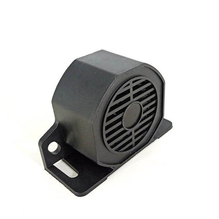 Waterproof Reversing Horn for Cars, Trucks, and Excavators mounted black horn for vehicle reversing safety, durable waterproof design