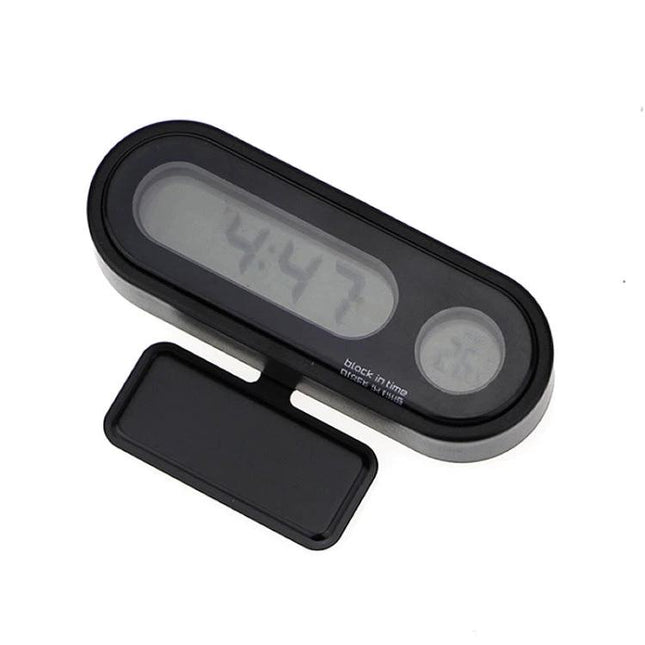 Car Dashboard Clock with Temperature for Daily Drives - compact digital time and thermometer for car dashboard use