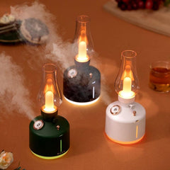 LED Humidifier Night Light with Retro Design for Cafe, Restaurant, and Home Atmosphere