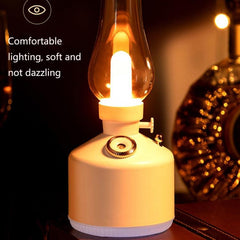 LED Humidifier Night Light with Retro Design for Cafe, Restaurant, and Home Atmosphere