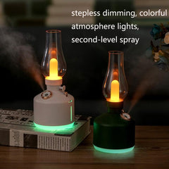 LED Humidifier Night Light with Retro Design for Cafe, Restaurant, and Home Atmosphere