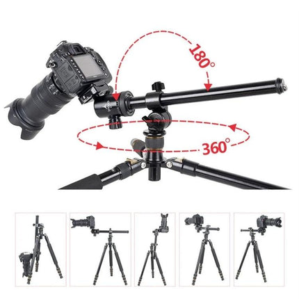 Triopo Tripod Head for Overhead and Horizontal Photography adjustable aluminum alloy head for 180° tilt and 360° rotation, ideal for product shots