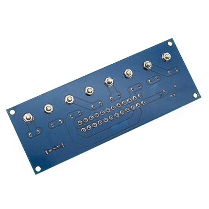ATX Power Transfer Adapter Board for Desktop PC Systems showing blue PCB with screw terminals and power indicator connections