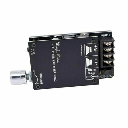 Bluetooth Wireless Stereo Audio Amplifier for Home Music Playback compact TPA3116D2 Bluetooth 5.0 amp with volume knob and speaker terminals