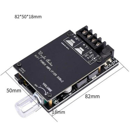 Bluetooth Wireless Stereo Audio Amplifier for Home Music Playback compact TPA3116D2 Bluetooth 5.0 amp board with volume knob for 4Ω/8Ω speakers