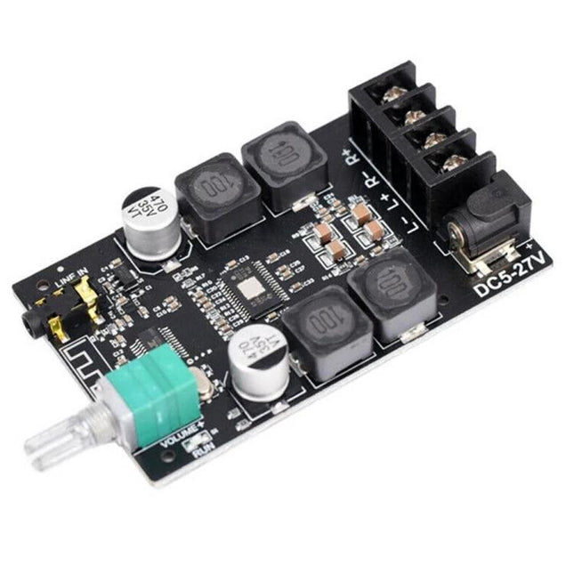 Bluetooth Wireless Stereo Audio Amplifier for Home Music Playback compact TPA3116D2 board with Bluetooth 5.0, volume knob and speaker terminals