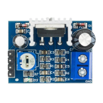 Audio Amplifier Boards for DIY Projects, Set of 5 Pieces - TDA2030A single board close-up with adjustable controls and capacitor
