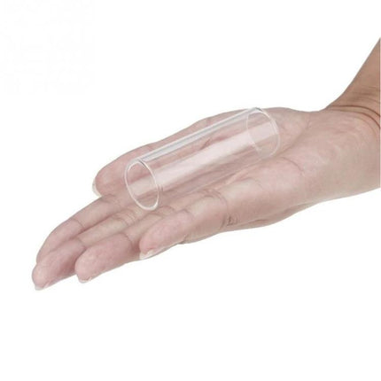 Guitar Accessories Set for Daily Practice Sessions — clear glass slide on a hand for smoother playing and reduced finger strain
