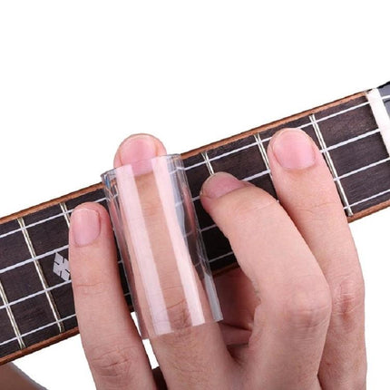 Guitar Accessories Set for Daily Practice Sessions — clear glass finger slide on fretted guitar neck for smoother slides and reduced finger strain