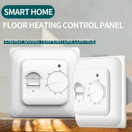 Mechanical Thermostat for Room Floor Heating Temperature Control wall-mounted white dial thermostat for energy-saving floor heating