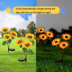 Solar-Powered LED Sunflower Garden Light for Outdoor Decor