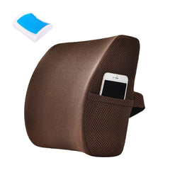 Ultimate Comfort Lumbar Support Pillow for Home, Office, and Travel Mesh Brown Gel Type