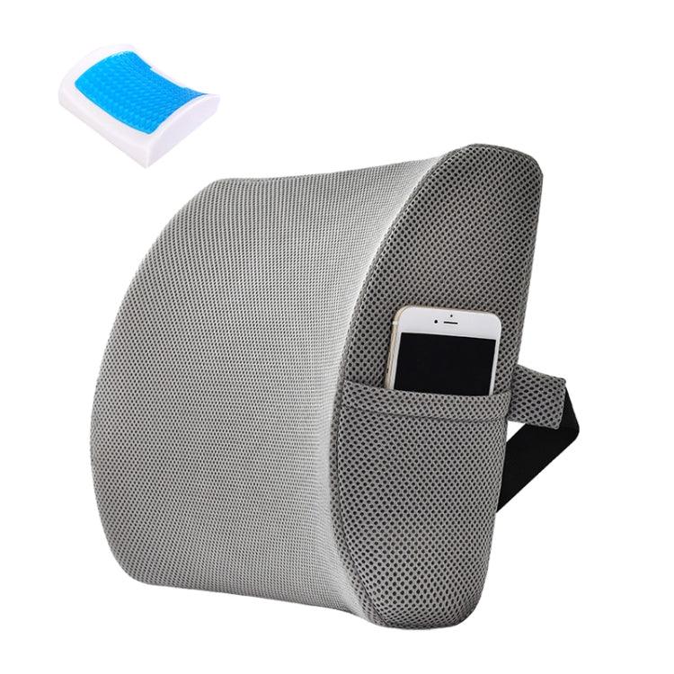 Ultimate Comfort Lumbar Support Pillow for Home, Office, and Travel Mesh Gray Gel Type