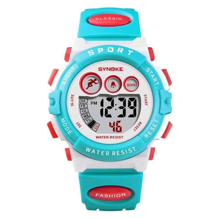 SYNOKE 9802 Children Sports Waterproof Digital Watch Blue