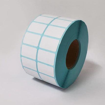 Waterproof Thermal Paper Barcode Stickers for Shipping Labels roll of white rectangular shipping labels resistant to moisture and oil