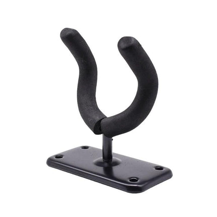Wall Mounted Hook for Storing Guitars in Home Spaces - black padded guitar wall mount hook for bedroom or practice area