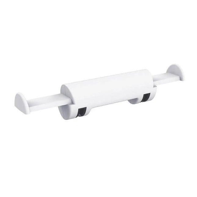 Retractable Double Hook Bracket For PS5 Headset Storage, white ABS retractable arms for tidy console or shelf