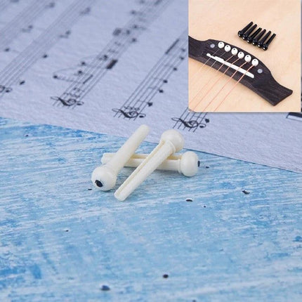 Plastic Conical Pins for Everyday Guitar String Maintenance ABS plastic bridge pins securing acoustic guitar strings