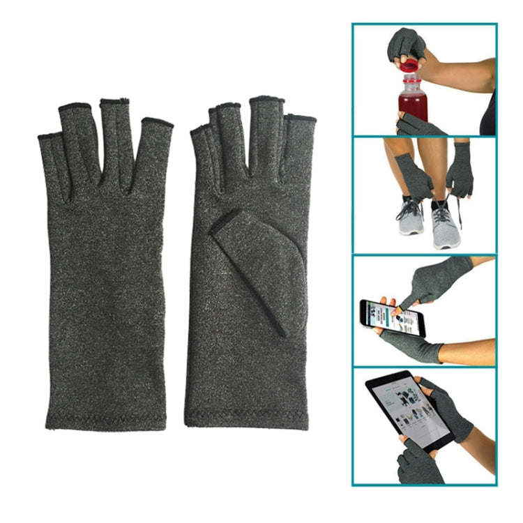 Guantes de ciclismo de medio dedo, guantes de salud para artritis, presión, alta elasticidad, transpirables, antiedema, rehabilitación, guantes de montar