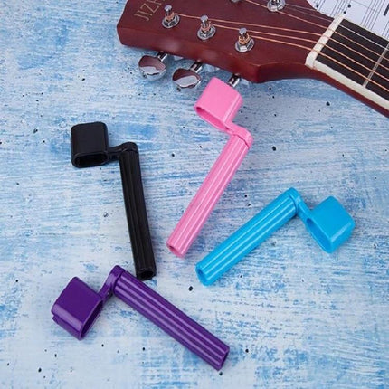 Guitar String Tool for Musicians' Daily Maintenance - colorful quick-turn winding tool with grooved non-slip handle for guitars and ukuleles