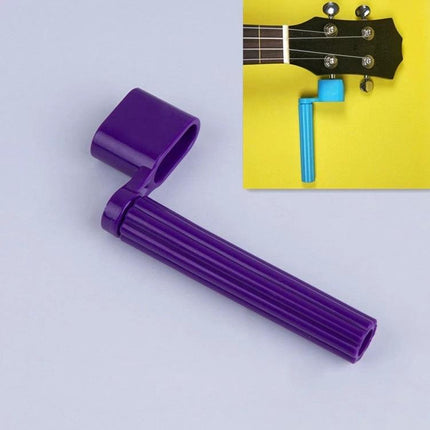 Guitar String Tool for Musicians' Daily Maintenance - purple quick-turning winding tool with grooved non-slip handle for guitars and ukuleles