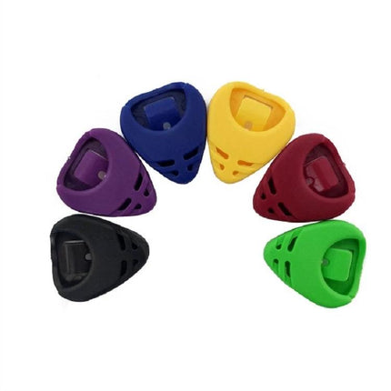 A storage box for keeping guitar picks organized in daily practice - colorful heart and large triangle pick cases for pocket or case