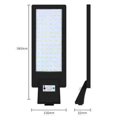 Lámpara de calle solar LED con detección de movimiento humano, iluminación de carretera, luz de jardín exterior para el hogar, estilo: