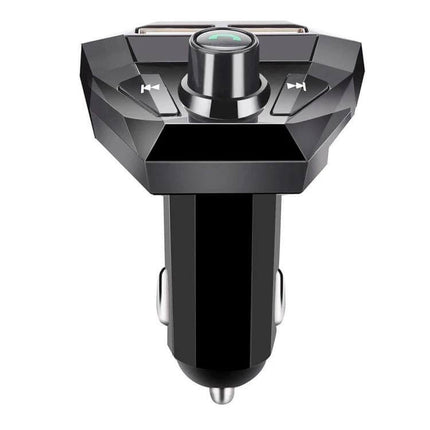 Car Bluetooth Hands Free MP3 Player With FM Transmitter compact black in-car FM transmitter with USB, TF slot and control knob