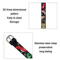 Colorful 3D Cartoon Dinosaur LED Alarm Watch for Kids - Waterproof Electronic Timepiece