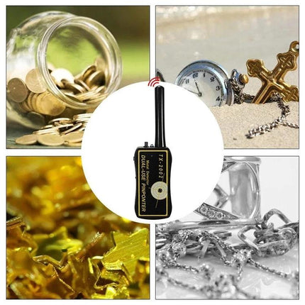 Compact Hand-Held Metal Detector for Outdoor Treasure Searches detecting coins jewelry and relics in sand grass and beach