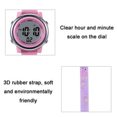 Student-Friendly Cartoon Flamingo LED Waterproof Electronic Watch for Kids