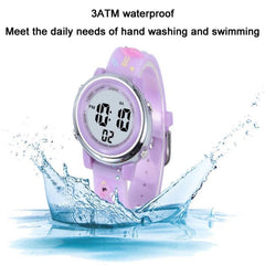 Student-Friendly Cartoon Flamingo LED Waterproof Electronic Watch for Kids