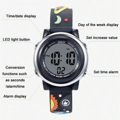 Children's Cartoon Universe LED Waterproof Electronic Watch - JNEW A380-86294