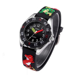 Cartoon 3D Dinosaur Silicone Waterproof Quartz Watch for Kids - Model 6811-86172