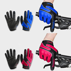 Boodun Long Finger Cycling Gloves with Touch Screen Capability - Elastic Sports Gloves for Outdoor Activities