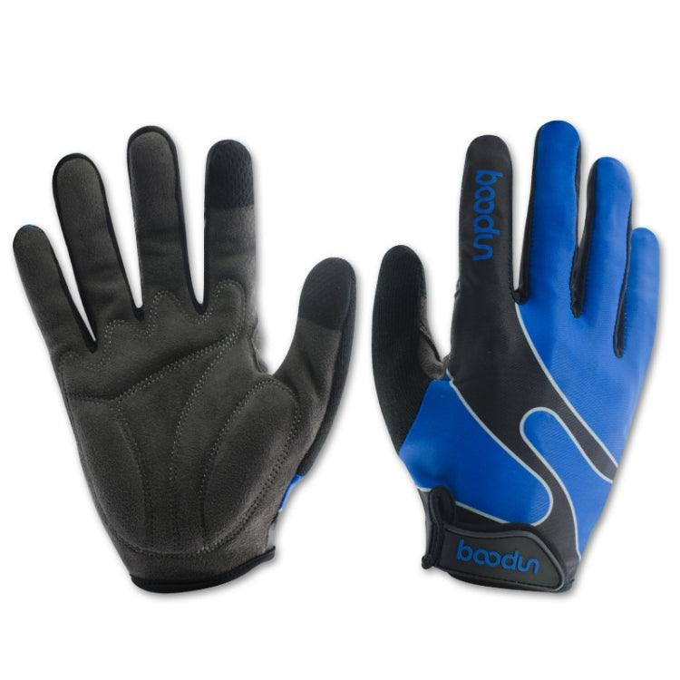 Boodun Long Finger Cycling Gloves with Touch Screen Capability - Elastic Sports Gloves for Outdoor Activities