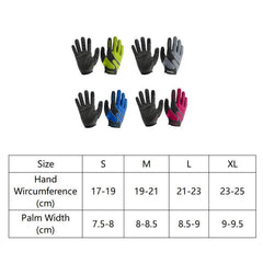 Boodun Long Finger Cycling Gloves with Touch Screen Capability - Elastic Sports Gloves for Outdoor Activities