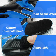 Boodun Long Finger Cycling Gloves with Touch Screen Capability - Elastic Sports Gloves for Outdoor Activities