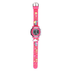 Cartoon 3D Elephant LED Digital Watch for Kids - Waterproof Sports Alarm Timepiece