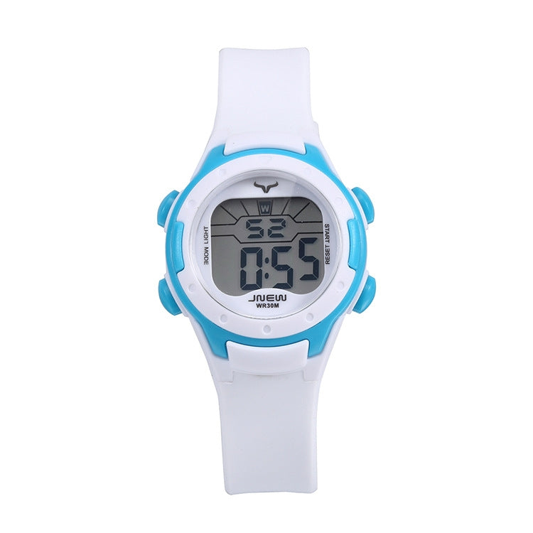 JNEW Children Multi-Function Colorful Backlight Waterproof Sports Electronic Watch, White, Yellow, Rose Red, Fluorescent Green, Black