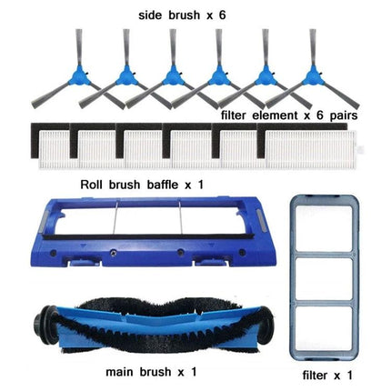 Eufy Robot Vacuum 15-Piece Cleaning Accessory Set replacement side brushes filters main brush roll brush baffle durable plastic parts