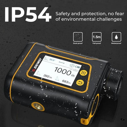 SNDWAY Rangefinder for Golf and Outdoor Distance Measurement - waterproof IP54 rangefinder displaying 1000m distance with rugged design