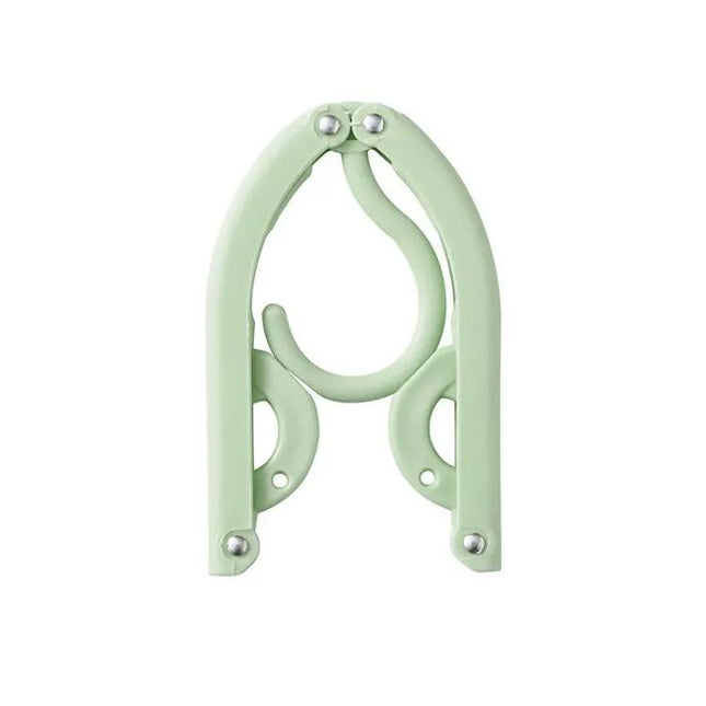 3Pc Portable Travel Folding Hanger Set, Multi Color Plastic Drying Rack